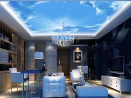 3d wallpapers bathroom Blue sky and white ceiling ceiling decoration ceiling murals wallpaper