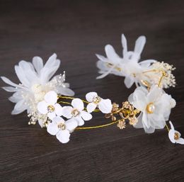White hay starry hair hoop headwear, bridal gown accessories, bridal ornaments