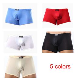Free Shipping 5pcs COCKCON male transparent underwear Thin ice silk low-rise sexy breathable transparent pants