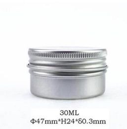 30ml screw on lids Empty Aluminium Nail Art Cream Cosmetic Lip Gloss Lipstick Lip Balm Containers Bottles