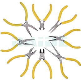 5" maintenance Hand Tools Long nose Diagonal cutting Wire-cutter Flat nose plier Angle jaw tongs End cutting plier Circlip plier