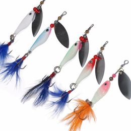 New Metal Spinnerbait fishing gear 18g 8 5cm VIB Spinner bait Fly fishing lures 5colors BASS Spinnerbaits288M