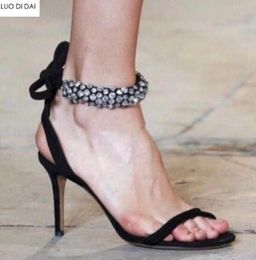 2018 summer women sandals gladiator sandals glitter diamond sandals crystal high heels bowtie back lace up pumps