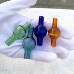 Colored Glass Carb Cap Bubble Carb Cap Round Ball Dome for Quartz Banger Water Pipes Smoking Accessories DCC09