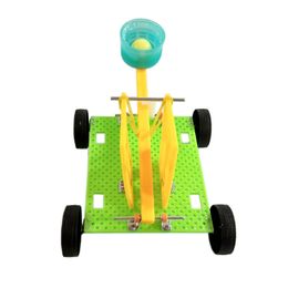 Handmade elastic stone-throwing chariot science and technology small invention student science physics experiment parent-child toy