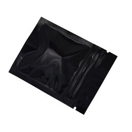 200 Pieces 6 8cm Black Reclosable Zip lock Bag Grip Seal Cereal Coffee Package Scented Tea Smell Proof Storage Bags with Closure336m