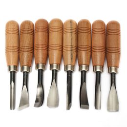 Freeshipping New Arrival 8Pcs/lot Graver Chip Detail Chisel WoodWorking Carving Hand Tools Knives High Quality