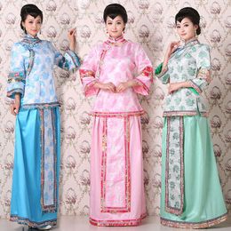 Oriental women's elegant dress Republic of China clothing Chinese ancient traditional costume opera film TV performance stage wear