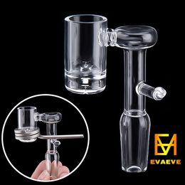 electric nail oil rig UK - Volcanic Core Smoke Quartz Domeless Electric Banger Nail For 20mm Heating Coil 9mm Bottom Clear Joint oil rigs