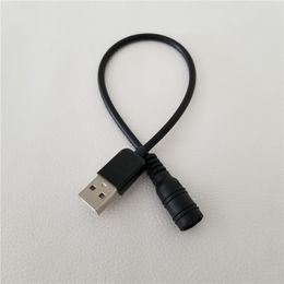 power cord adapter types UK - Wholesale 100pcs lot USB Type A Male to 5.5 x 2.1mm DC Female Converter Adapter Power Charge Cable Cord Black 30cm
