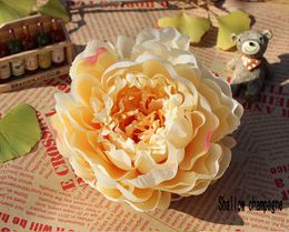 Artificial Flowers Silk Peony Flower Heads Wedding Party Decoration Supplies Simulation Fake Flower Head Home Decorations 14cm