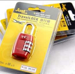 Receitável 3 dígitos combinação padlock mala de viagem codificada bloqueio TSA bloqueio de bagagem presente bom presente