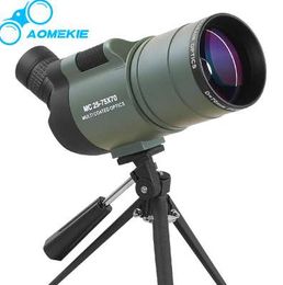 target range UK - AOMEKIE 25-75X70 MAK Zoom Spotting Scope with Tripod for Birdwatching Waterproof Long Range Target Shooting Monocular Telescope