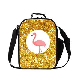 Thermal Insulated Lunch Bag For Children Cute Animal Flamingo Designer Cooler Bags For Women Small Ice Packs Girl Boy Food Picnic Lunch Box