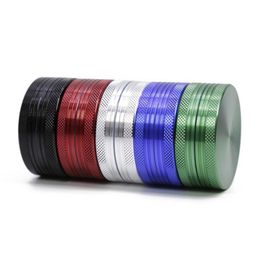 Hot 50MM Colourful Aluminium Alloy Mini Herb Grinder Spice Miller Crusher High Quality Beautiful Colour Unique Design Smoking Pipe Accessories