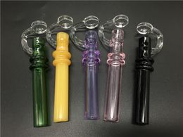 Labs Glass Taster Smoking hand pipe CONCENTRATE TASTERS oil wax pipes borosilicate tubing with an extension designed for dabbing