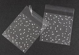 White Dots Transparent Frosted OPP Plastic Gift Bag Wedding Birthday Party Decoration Cookie Candy Packaging Supplies GA9