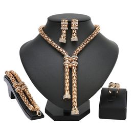 statement Jewellery Set Exquisite Dubai Gold Colourful Jewellery Set Nigerian Wedding woman accessories Wholesale