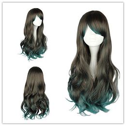 Party Wig Cosplay Wig Synthetic Hair 70cm for Lolita Wig Green Hair