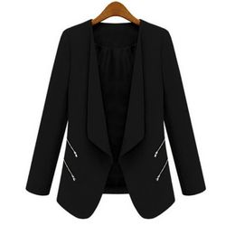2017 Women Long Sleeve Slim Lapel Blazer Suits Jackets Casual Open Coats Blazers Outwear Terno 3 Colors D316
