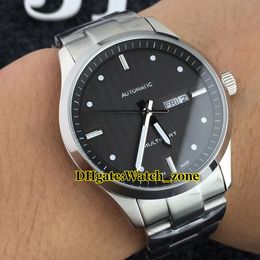 New Multifort Gent M005.430.11.061.00 Black Dial Japan Miyota Automatic Mens Watch Silver Steel Band Sapphire Glass Watches