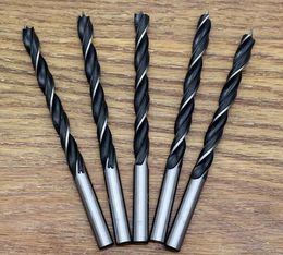 5PCS 6mm*90mm Woodworking Straight Shank Twist Drill Bits Three Point Drill Bits Hole Reaming Home Use Drilling Tool Carpenter Tools