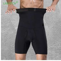 LANTECH Men Compression Shorts Stomach Shapers Bodybuilding Tight Underwear Boxers Running Box Exercise Fitness Gym Shorts
