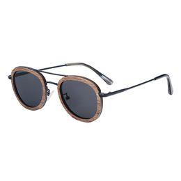 New 100% Real Zebra Wood Sunglasses Polarised Handmade Bamboo Mens Sunglass Sun glasses Men Gafas Oculos De Sol