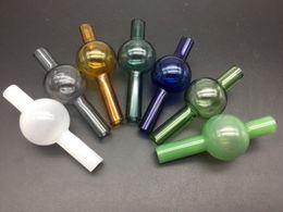 colorful 25mm Universal glass bubble carb cap round ball dome for XL thick Quartz thermal banger Nails glass dab oil rigs bong