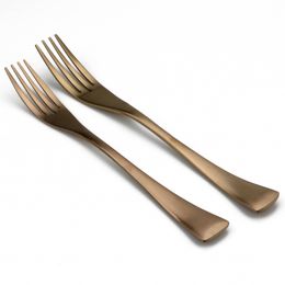 5PCS/LOT Dinnerware set Matte Rose Gold 304 Stainless Steel Cutlery Set Wedding Travel Cutlery Silverware Tableware Set For 1