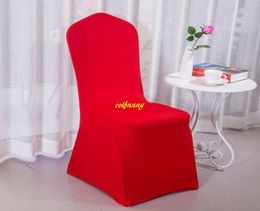 50pcs/lot Colourful Chair Cover For Wedding Hotel Banquet Chair Cloth Spandex/polyester Cover Free size 22 Colours