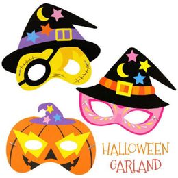 Cartoon Halloween Mask Masquerade Pirate Skull Crown Pumpkin Bat Mask Children Kids Party Decoration Party Bots Girls Masks