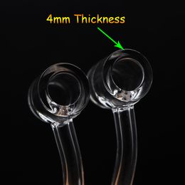 4mm Flat Top Quartz Banger 20mmOD 10mm 14mm 18mm Male Female 45 90 Degrees Quartz Banger Nails For Glass Water Bongs Dab Rigs