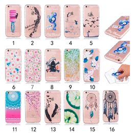 2018 Embossed transparent TPU soft shell iphone7plus mobile phone protective cover iphone6s anti-drop coat dhl free.