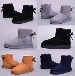 winter Australia Classic snow Boots WGG tall boots real leather Bailey Bowknot women's bow Knee Boot shoes XMAS