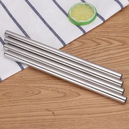 20 oz Durable Stainless Steel Straight Straw Practical Drinking Straw easy to clean Straws Metal Bar Family kitchen tools