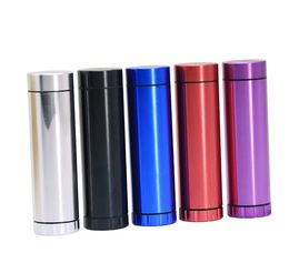 Cylindrical Dugout belt metal smoother with cigarette lighter storage