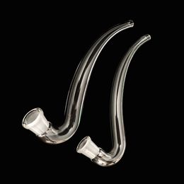 Glass J-Hook Adaptor 14 / 18mm Joint for Glass Pipe Smoke Accessory Water Bongs Ash Catcher Bowl