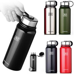 Vacuum Water Bottles For 304 Stainless Steel Insulated And Cool Mug Cup Outdoor Hiking Sport Tumblers Kettle Cups Can Custom Logo WX9-801