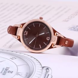 Fashion hot sale foss watch for women/man lovers genuine leather wristwatch silver/rose gold many Colours lady watches free shipping