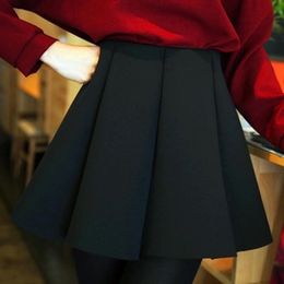 New design fashion women's sexy high waist pleated ball gown space cotton a-line short skirt elastic waist plus size skirt SML
