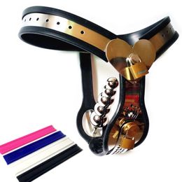 Stainless Steel Chastity Device Female Chastity Belt with Anal Plug T Type Chastity Underpant Adult Toys for Women BDSM Bondage G7-5-55