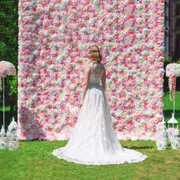 40X60cm Artificial Silk Rose Flower Wall Decoration Decorative Silk Hydrangea Wedding Decoration Backdrop factory wholesale