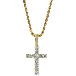 Cross Pendants Necklace Gold Chains for Women Men Hip Hop Mens Jewellery Diamond Zircon Pendant Statement Necklace Accessories