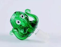 Green Octopus Bowl, Wholesale Glass Pipes, Glass Water Bottles, Smoking Accessories, Free Delivery 14mm