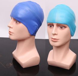 Wholesale silicone professional adult swim caps swimming caps Women long hair ear protectors water pool waterproof adult hat