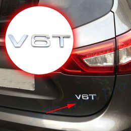 Vehicle Truck Parts Tail Letter 3D Sticker Decal V6T V6 T Turbo Engine Emblem Logo Badge Symbole Accessories Garnish