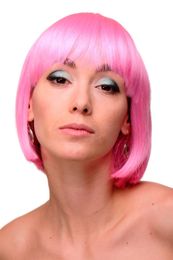 Quality Wig Women's Wig Bob Page Fringe Tender Pink Sexy Glam GFW248F