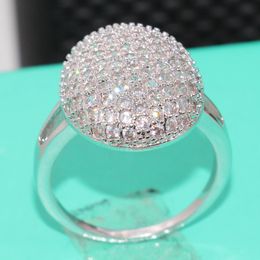 choucong Full Pave Set Stone 5A Zircon stone 925 Sterling silver Women Wedding Ring Bella Engagement Band Gift US Size