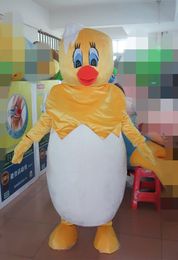 little chicken in the eggshell Mascot Costumes Animated theme chick Cospaly Cartoon mascot Character Halloween Carnival party Costume